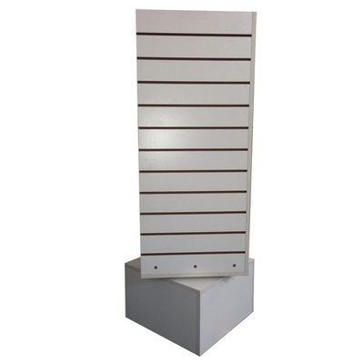 Spinning 4 Sides Slat Panel Display With Metal Hooks