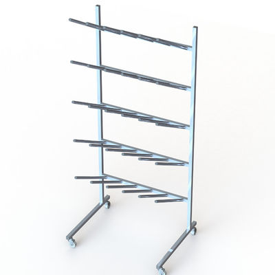 30 Pair Steel Mobile Chrome Hotel Display Stand KD Knockdown