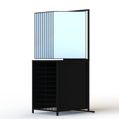 Knock Down 10Panel Photo Display Stand With Grid Cabinet