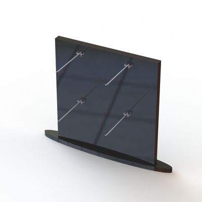 Black Count Panel 45x47cm One Side Branded Display Stands Acrylic