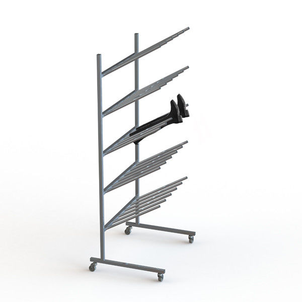 30 Pair Steel Mobile Chrome Hotel Display Stand KD Knockdown