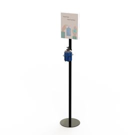 Dozownik mydła w płynie do dezynfekcji rąk Metalowy stojak podłogowy 120 cm z uchwytem na znak